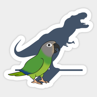 Funny Dusky headed Conure T-rex Sticker